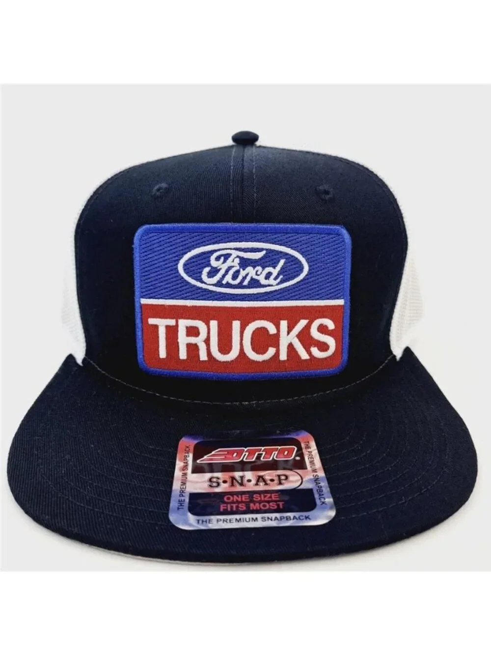 Retro Ford Trucks Embroidered Patch Hat Otto Black White Snapback Cap New 80s